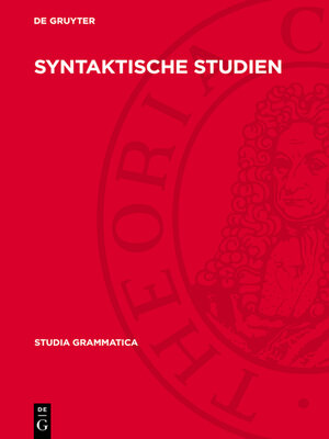 cover image of Syntaktische Studien